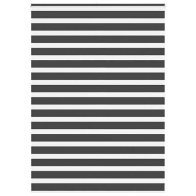Berkfield Zebra Blind Black 160X200 Cm Fabric Width 155.9 Cm Polyester - image 1