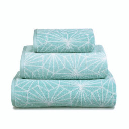 Allure Bath Fashions Geometric Design Jacquard Hand Towel - Duckegg - thumbnail 4