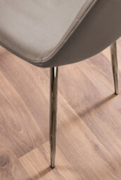 Furniturebox Seattle Scandi Inspired Glass And Black Metal Leg Square Dining Table & 4 Grey Pesaro Velvet Silver Leg Chairs - thumbnail 9