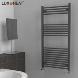 Lux Heat Anthracite Grey Ladder Towel Radiator 1200mm (H) X 600mm (W) - thumbnail 7