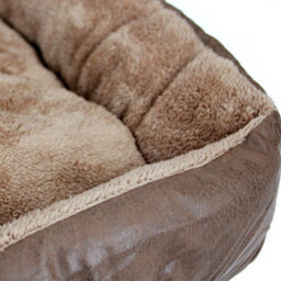 Actiaspet Brown Faux Leather Dog Bed Medium - thumbnail 7