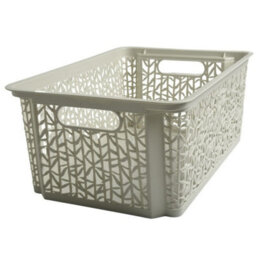 B2C Storage Unit With Baskets Drawer Box Organizer Tower Cabinet White 3 Basker Unit - thumbnail 5