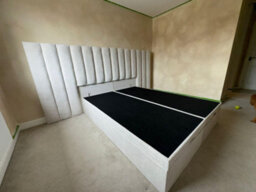 Stratus Interiors Expansa Extra Wide Hotel Style Panelled Bed Frame Cream - Gas Lift Storage - Double - thumbnail 3