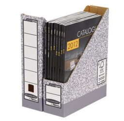 BANKERS BOX Fellowes 10 Magazine File Holder - Cardboard Magazine File For Magazines, Books & Paperwork - Fsc Certified - W15.9 X H31 X D32Cm