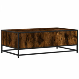 Berkfield Coffee Table Smoked Oak 100X57X35 Cm Engineered Wood And Metal - thumbnail 7