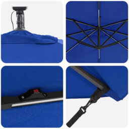 Berkfield Cantilever Banana Parasol Blue 249 X 249 X 250 Cm - thumbnail 8