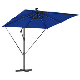 Berkfield Cantilever Banana Parasol Blue 249 X 249 X 250 Cm - thumbnail 4