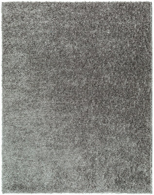 Livabliss Moda Shaggy-Solid Color Dark Grey Plush Soft Pile Living Bedroom Rug 200 X 275 Cm Easy Care, Non Shedding - image 1