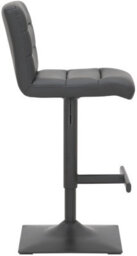 Lamboro Luscious Kitchen Bar Stool, Matt Black Footrest & Base, Height Adjustable Swivel Gas Lift, Breakfast Bar & Home Barstool, Black - thumbnail 2
