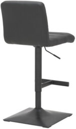 Lamboro Luscious Kitchen Bar Stool, Matt Black Footrest & Base, Height Adjustable Swivel Gas Lift, Breakfast Bar & Home Barstool, Black - thumbnail 4