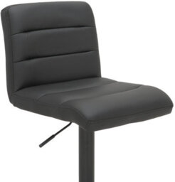 Lamboro Luscious Kitchen Bar Stool, Matt Black Footrest & Base, Height Adjustable Swivel Gas Lift, Breakfast Bar & Home Barstool, Black - thumbnail 7