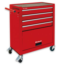Einhell Workshop Trolley With Brake Castor Wheels Red Metal Design Up To 75Kg Load Tc-Tw 100 - thumbnail 1