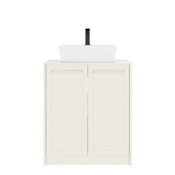 Royal Bathrooms Royal Bathroom Elmore 700mm Classic White Freestanding Countertop Bathroom Vanity Unit 2 Door With Cube Basin - thumbnail 7