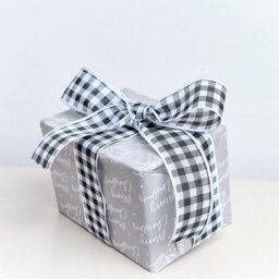 Melody Maison Large Black & White Checked Ribbon Garland - 270Cm (2.7M / 106.3')