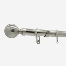 Stainless Steel 28mm Ball Fixed Length Metal Curtain Pole  50Cm - thumbnail 2