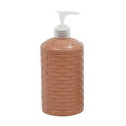 Urbn-Living Urbnliving 3 Pcs Rattan Colour Beige Bathroom Accessories Set Soap Dispenser Bar Soap Toothbrush Holder - thumbnail 4
