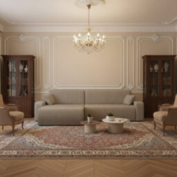 Piano L Maxi Large Corduroy Corner Sofa Bed With Storage And Bedding Compartment Versatile L Shaped Settee For Living Room Beige - thumbnail 2