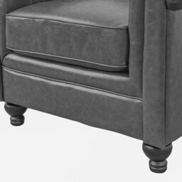 Furniture in Fashion Hertford Chesterfield Faux Leather 1 Seater Sofa In Vintage Grey - thumbnail 7