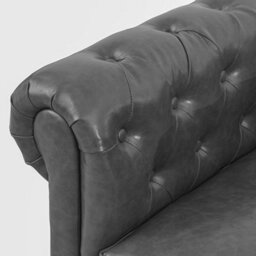 Furniture in Fashion Hertford Chesterfield Faux Leather 1 Seater Sofa In Vintage Grey - thumbnail 6