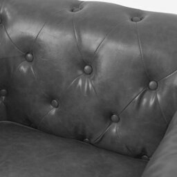 Furniture in Fashion Hertford Chesterfield Faux Leather 1 Seater Sofa In Vintage Grey - thumbnail 5
