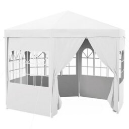 Outsunny 3.9M Outdoor Gazebo Canopy Party Tent With 6 Removable Side Walls - thumbnail 2