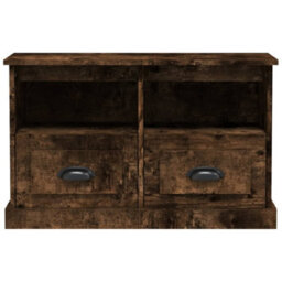 Berkfield Durable Tv Cabinet Smoked Oak 80X35X50 Cm Engineered Wood - thumbnail 5