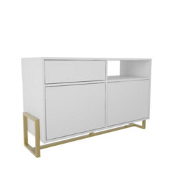 Decorotika - Utopia Sideboard 3 Cabinets And One Shelf Metal Legs - thumbnail 7