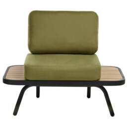 Beliani Garden Lounge Set With Table 4 Seater Minozzo Certified Acacia Wood Olive Green - thumbnail 7