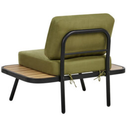 Beliani Garden Lounge Set With Table 4 Seater Minozzo Certified Acacia Wood Olive Green - thumbnail 9
