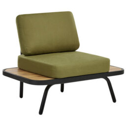 Beliani Garden Lounge Set With Table 4 Seater Minozzo Certified Acacia Wood Olive Green - thumbnail 8