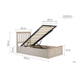 Birlea Phoenix Small Double Ottoman Storage Bed Frame - thumbnail 8