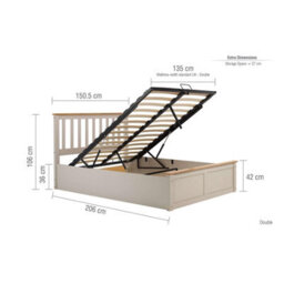 Birlea Phoenix Small Double Ottoman Storage Bed Frame - thumbnail 9