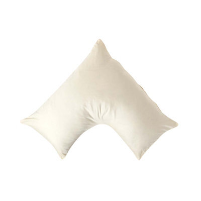 Homescapes Cream V Shaped Pillowcase Organic Cotton 400 Thread Count - image 1