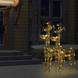 Berkfield Beautiful Reindeer Christmas Decorations 2 Pcs 60X16X100 Cm Acrylic - thumbnail 7
