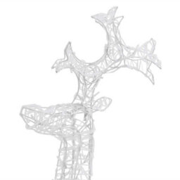 Berkfield Beautiful Reindeer Christmas Decorations 2 Pcs 60X16X100 Cm Acrylic - thumbnail 5
