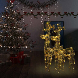 Berkfield Beautiful Reindeer Christmas Decorations 2 Pcs 60X16X100 Cm Acrylic - thumbnail 2