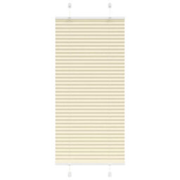 Berkfield Pleated Blind Cream 65X100 Cm Fabric Width 64.4 Cm Polyester - thumbnail 1