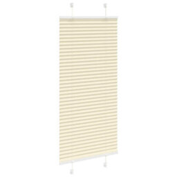 Berkfield Pleated Blind Cream 65X100 Cm Fabric Width 64.4 Cm Polyester - thumbnail 3