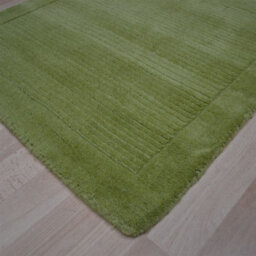 Green Simple And Stylish Wool Modern Plain Handmade Rug For Living Room And Bedroom-68 X 240Cm (Runner) - thumbnail 3
