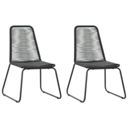 Berkfield 3 Piece Garden Dining Set Pvc Rattan Black And Brown - thumbnail 4