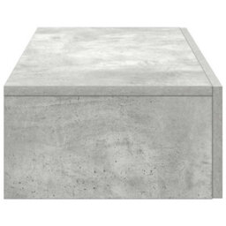 Berkfield Wall Shelf With Drawers Concrete Grey 80X33X17 Cm Engineered Wood - thumbnail 5