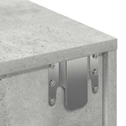 Berkfield Wall Shelf With Drawers Concrete Grey 80X33X17 Cm Engineered Wood - thumbnail 9