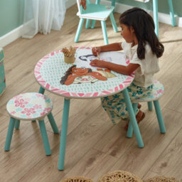 Disney Moana Children Kids Table And 2 Stools Set  - Ideal For Arts & Crafts, Snack Time & More - thumbnail 5
