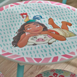Disney Moana Children Kids Table And 2 Stools Set  - Ideal For Arts & Crafts, Snack Time & More - thumbnail 2