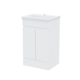 Nes Home White 500mm 100% Waterproof Pvc Freestanding Bathroom Basin Vanity Unit - thumbnail 6