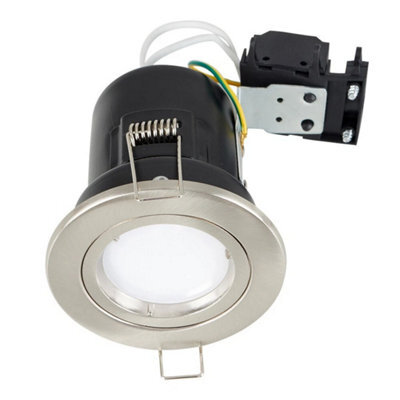 4 X Downlights Die Cast Twist And Lock Gu10 Fire Rated Chrome Lights Led Bulbs Warm White - image 1