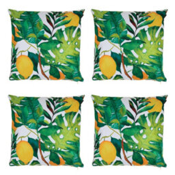 icon Indoor And Outdoor Waterproof Filled Cushion Set Of 4 Lemon Leaf - thumbnail 1