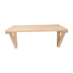60X40Cm Folding Wall Desk Drop Leaf Table Laptop Dining Writing Desk Floating Wood Shelf - thumbnail 3