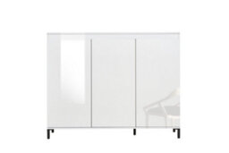 FurniComp LTD Furnicomp Cancun 3 Door 138Cm White Gloss And Anthracite Highboard/tall Sideboard - thumbnail 6