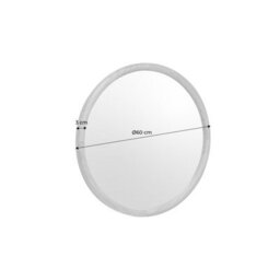 60Cm Round Pine Wooden Mirror Walnut - Sweeek - thumbnail 6